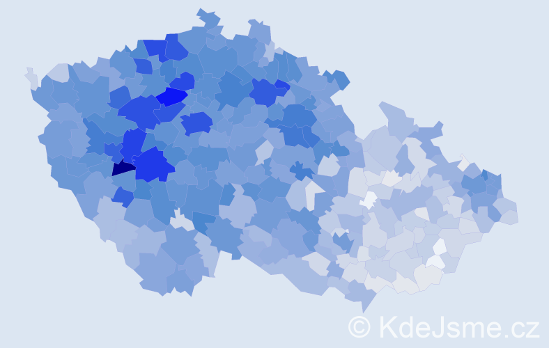 Jméno: 'Květuše', počet výskytů 5722 v celé ČR