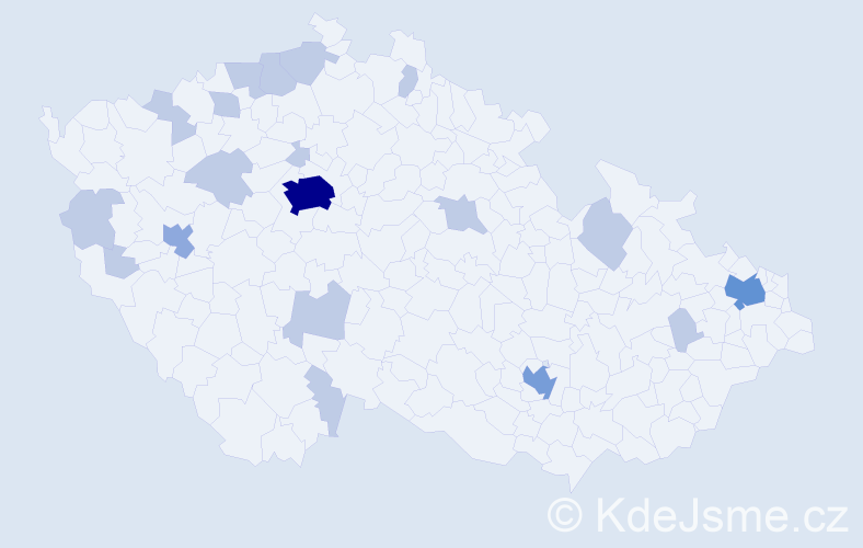 Jméno: 'Thanh Ha', počet výskytů 34 v celé ČR