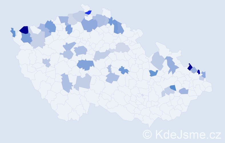 Jméno: 'Beno', počet výskytů 69 v celé ČR