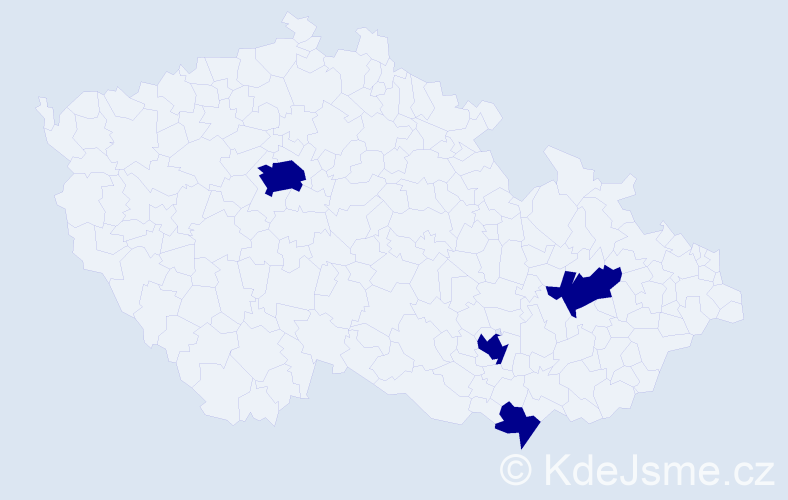 Jméno: 'Thi Canh', počet výskytů 4 v celé ČR