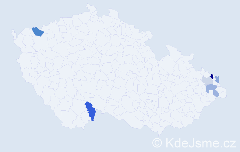 Jméno: 'Adelajda', počet výskytů 7 v celé ČR