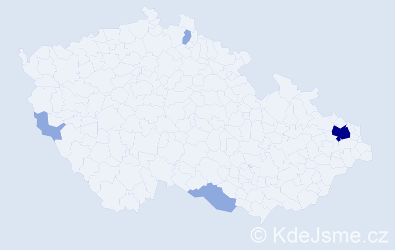 Jméno: 'Waltruda', počet výskytů 8 v celé ČR