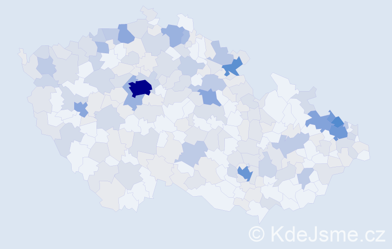 Jméno: 'Rita', počet výskytů 592 v celé ČR