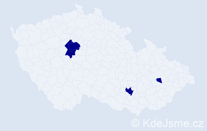 Jméno: 'Isaac', počet výskytů 4 v celé ČR