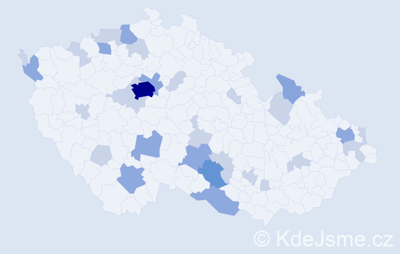 Jméno: 'Marius', počet výskytů 60 v celé ČR