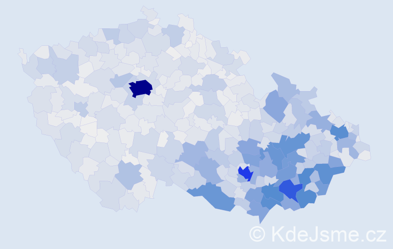 Jméno: 'Františka', počet výskytů 10277 v celé ČR