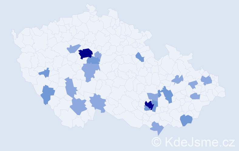 Jméno: 'Wendy', počet výskytů 39 v celé ČR