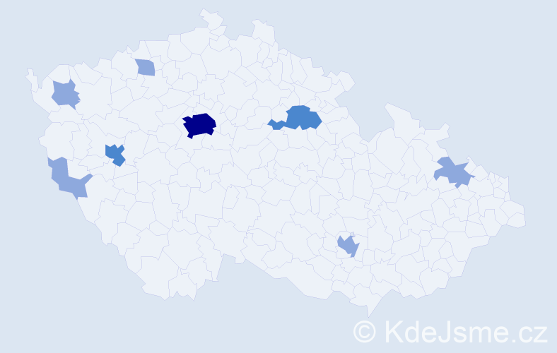 Jméno: 'Duy Anh', počet výskytů 14 v celé ČR