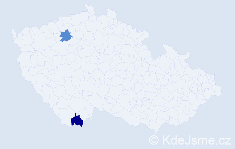 Jméno: 'Thi He', počet výskytů 2 v celé ČR