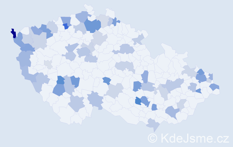 Jméno: 'Nancy', počet výskytů 107 v celé ČR