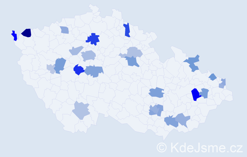 Jméno: 'Beatrix', počet výskytů 36 v celé ČR