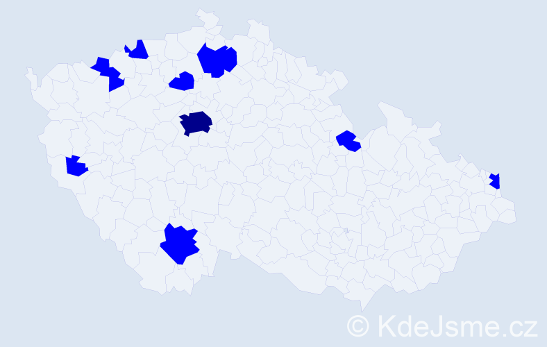 Jméno: 'Elka', počet výskytů 10 v celé ČR
