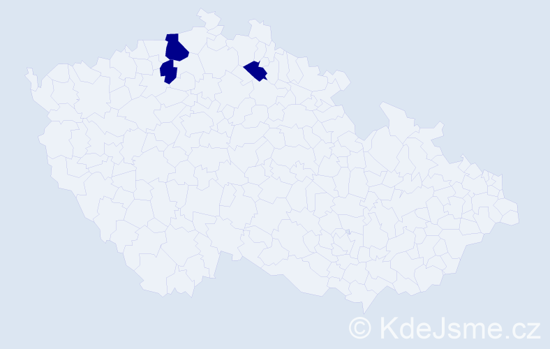 Jméno: 'Eddy', počet výskytů 3 v celé ČR