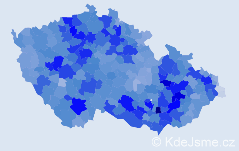 Jméno: 'Vladimíra', počet výskytů 18013 v celé ČR