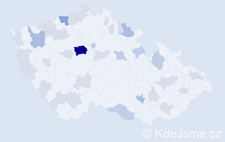 Jméno: 'Raisa', počet výskytů 72 v celé ČR