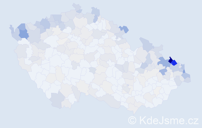 Jméno: 'Gerhard', počet výskytů 766 v celé ČR