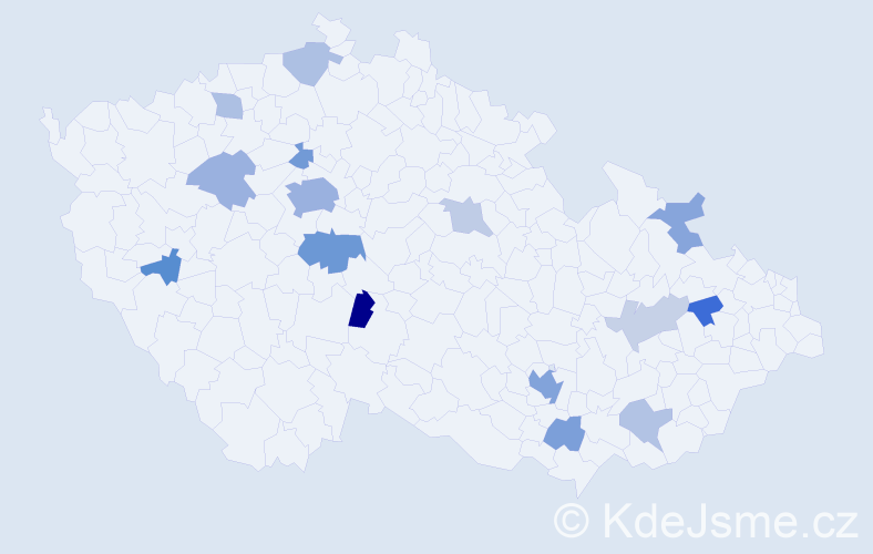 Jméno: 'Julien', počet výskytů 32 v celé ČR