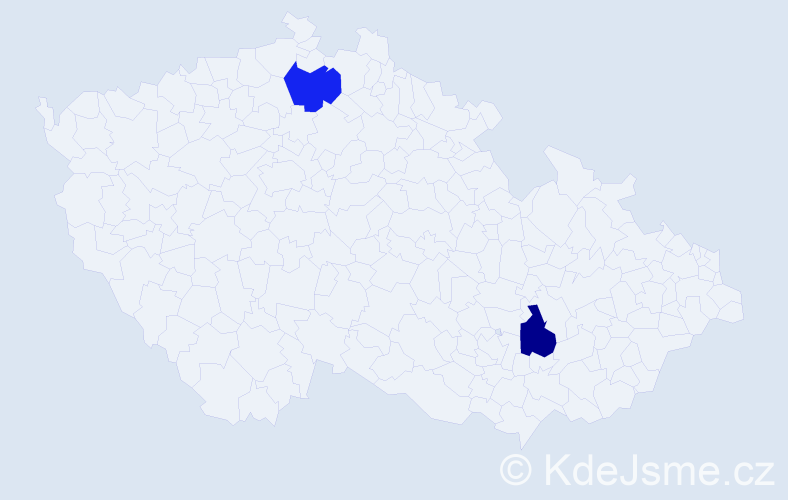 Jméno: 'Suna', počet výskytů 2 v celé ČR