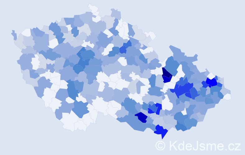 Jméno: 'Ctirad', počet výskytů 693 v celé ČR