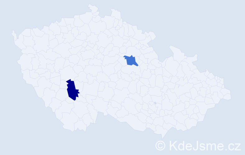 Jméno: 'Aduše', počet výskytů 2 v celé ČR