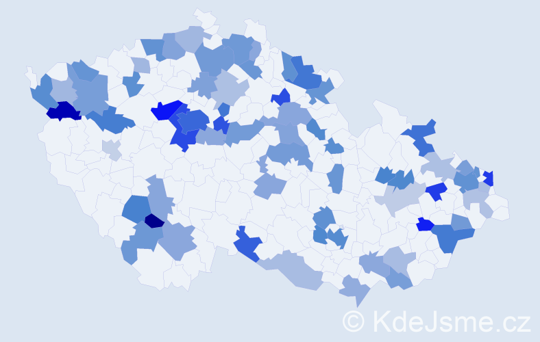 Jméno: 'Brian', počet výskytů 144 v celé ČR