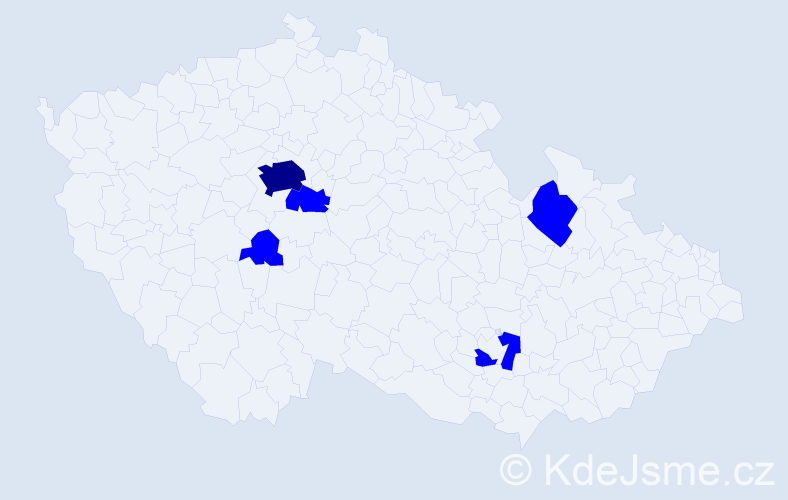 Jméno: 'Emily Jane', počet výskytů 6 v celé ČR
