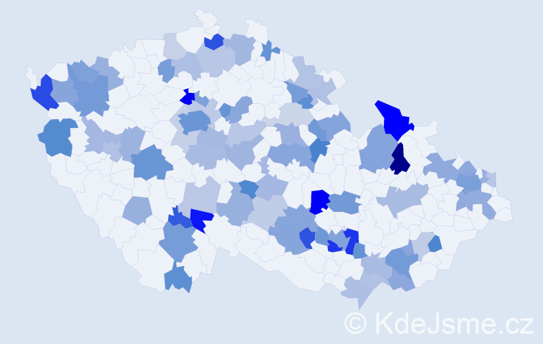 Jméno: 'Nika', počet výskytů 155 v celé ČR