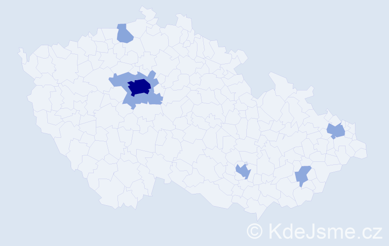 Jméno: 'Gohar', počet výskytů 18 v celé ČR