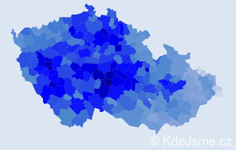 Jméno: 'Miloslav', počet výskytů 34486 v celé ČR