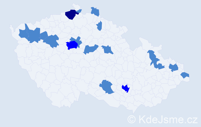 Jméno: 'Xuan Hai', počet výskytů 22 v celé ČR