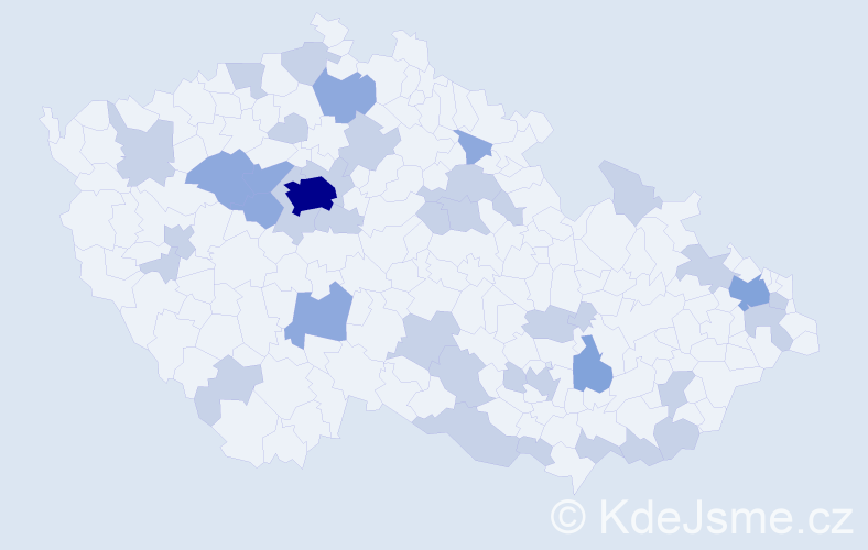 Jméno: 'Jana Marie', počet výskytů 61 v celé ČR