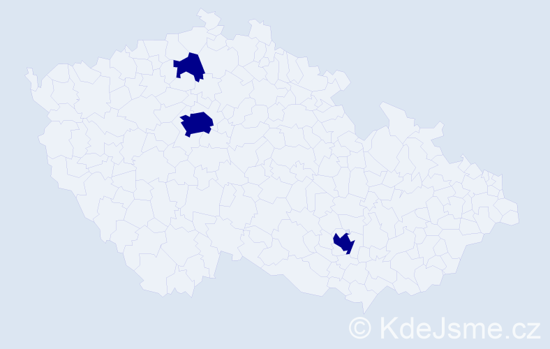 Jméno: 'Daniel Tomas', počet výskytů 3 v celé ČR