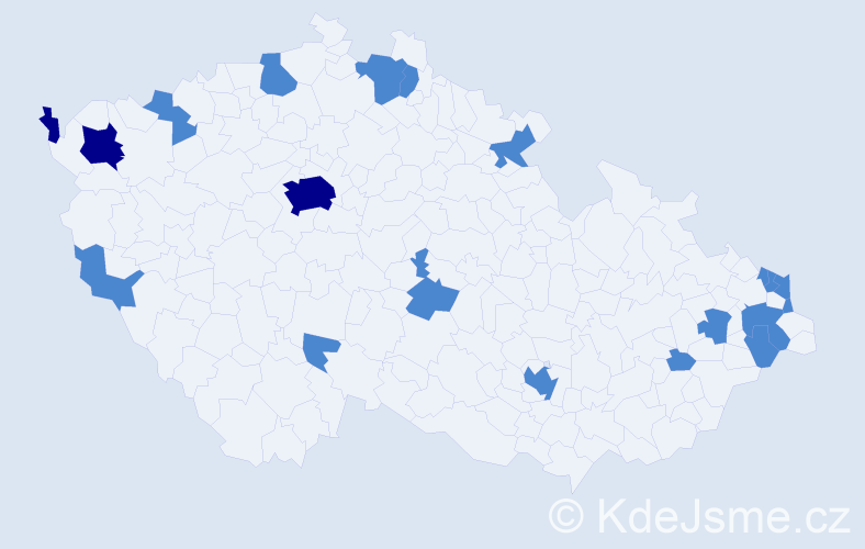 Jméno: 'Bryan', počet výskytů 26 v celé ČR