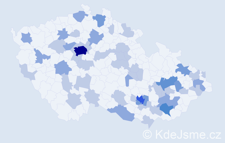 Jméno: 'Radmil', počet výskytů 97 v celé ČR