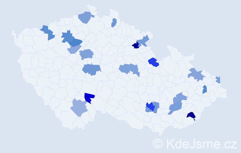 Jméno: 'Alessandra', počet výskytů 37 v celé ČR