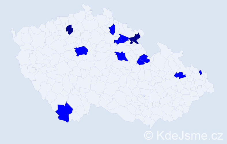 Jméno: 'Leokadia', počet výskytů 14 v celé ČR