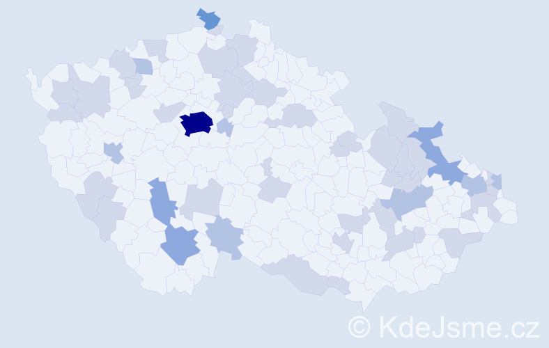 Jméno: 'Roxana', počet výskytů 87 v celé ČR
