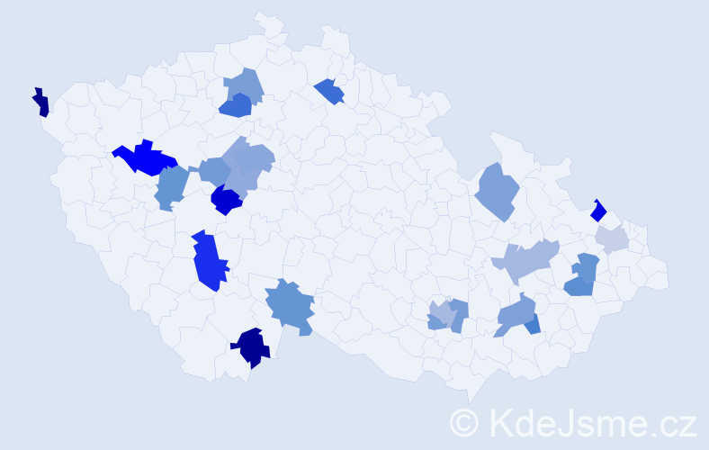 Jméno: 'Theo', počet výskytů 32 v celé ČR