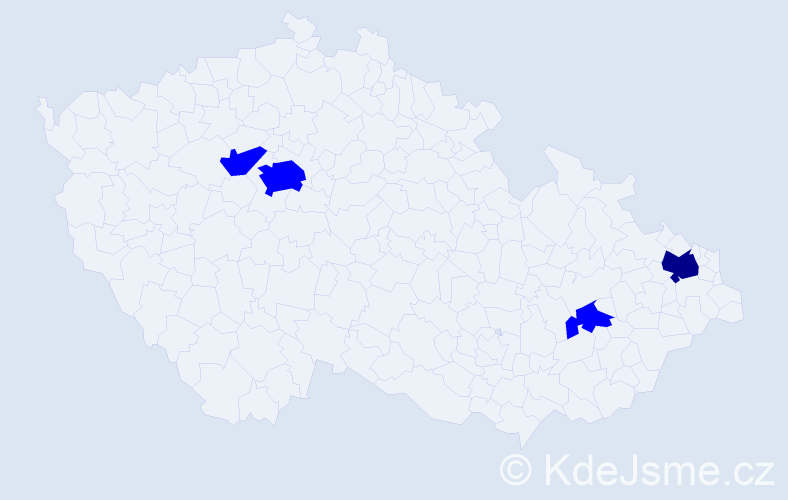 Jméno: 'Bea', počet výskytů 5 v celé ČR