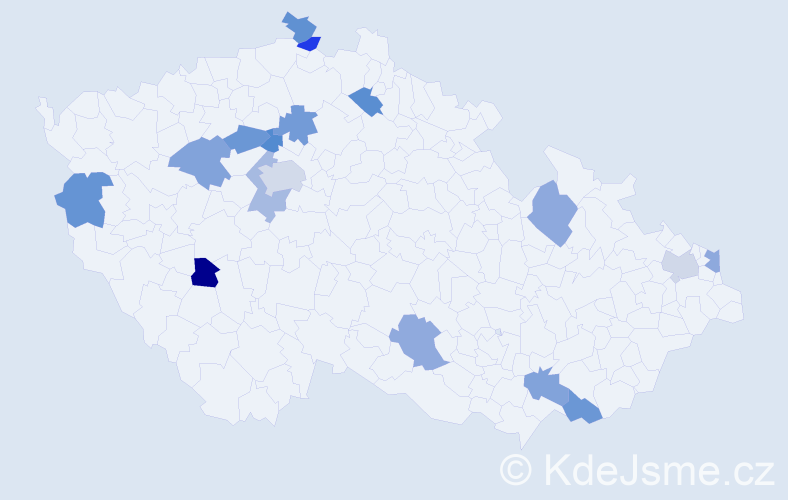 Jméno: 'Zdeňa', počet výskytů 19 v celé ČR