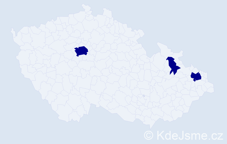 Jméno: 'Klara Marie', počet výskytů 3 v celé ČR