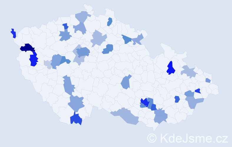 Jméno: 'Marc', počet výskytů 67 v celé ČR