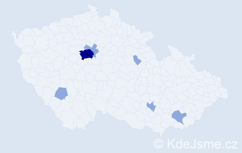 Jméno: 'Maxime', počet výskytů 13 v celé ČR