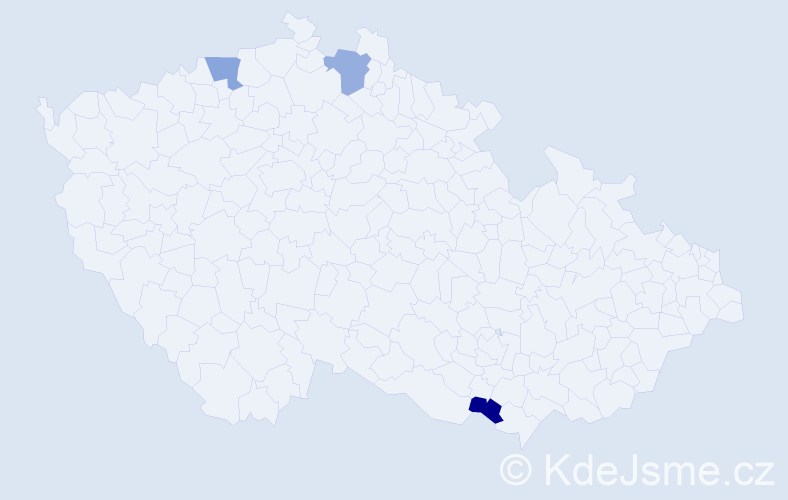 Jméno: 'Sahin', počet výskytů 3 v celé ČR