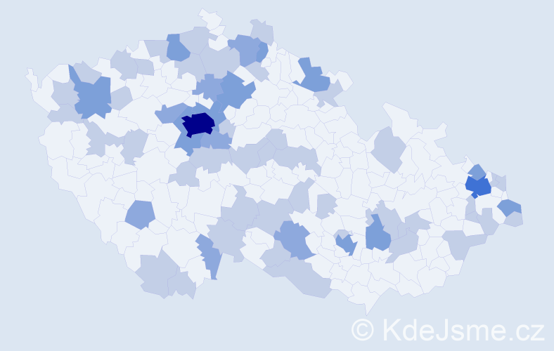Jméno: 'Lída', počet výskytů 107 v celé ČR