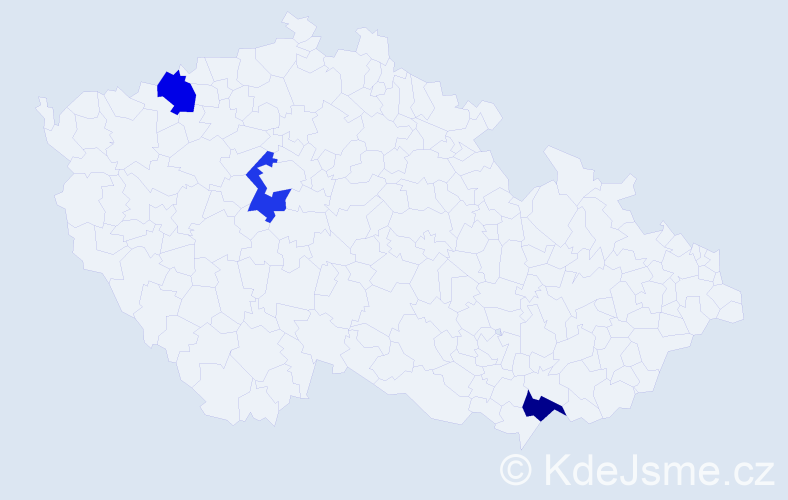 Jméno: 'Emilly Anna', počet výskytů 3 v celé ČR