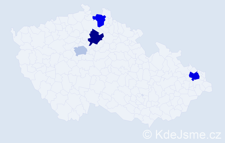 Jméno: 'Thu Quynh', počet výskytů 5 v celé ČR