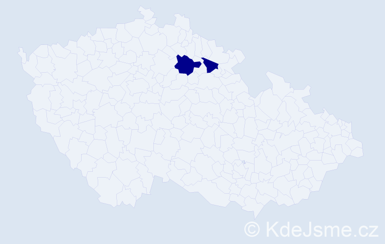 Jméno: 'Sára Libuše', počet výskytů 2 v celé ČR