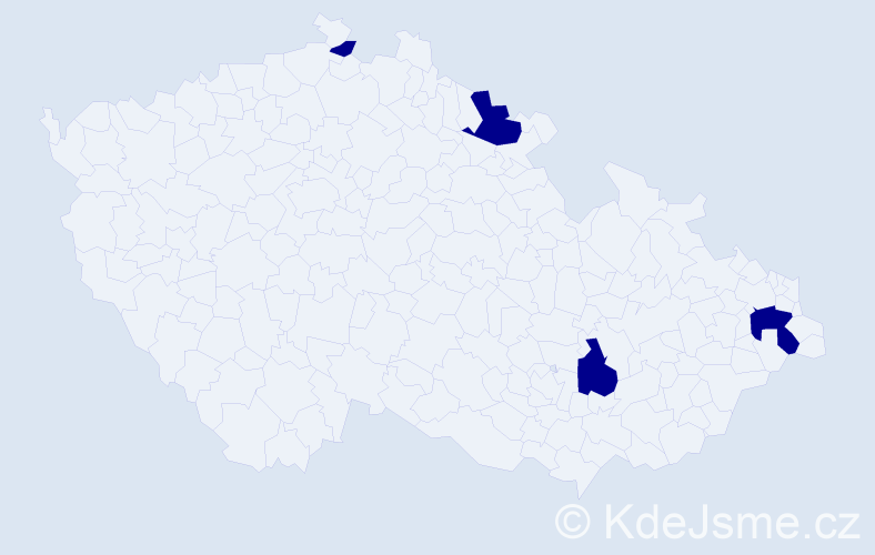 Jméno: 'Zenona', počet výskytů 4 v celé ČR