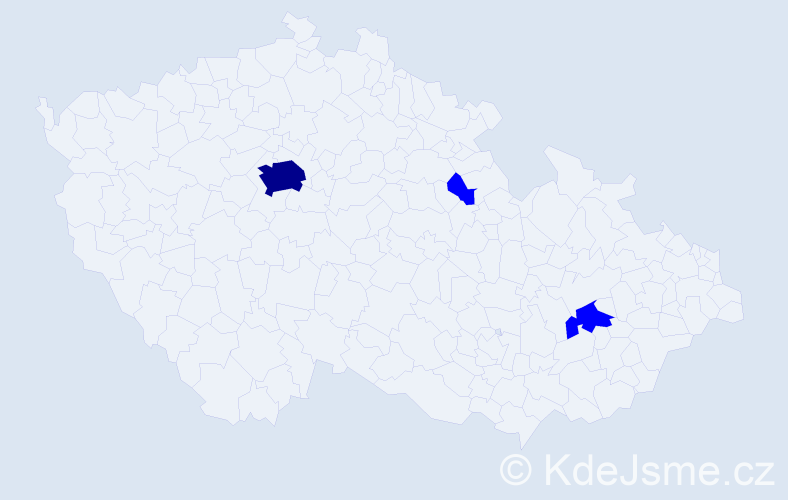 Jméno: 'Daniel George', počet výskytů 4 v celé ČR